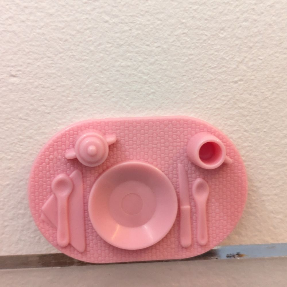 Playskool Dollhouse Furniture Vintage Pink Tray